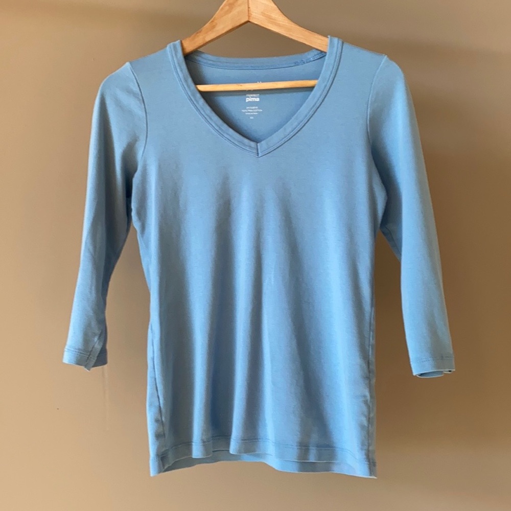 J Jill Pima Cotton 3/4 sleeve shirt